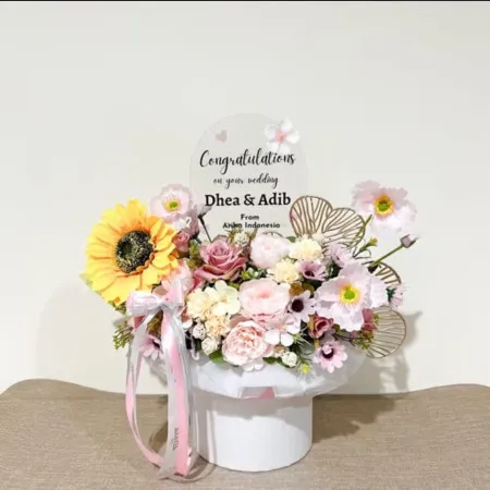 Bloom Box Akrilik Ucapan Wedding Padang Lawas