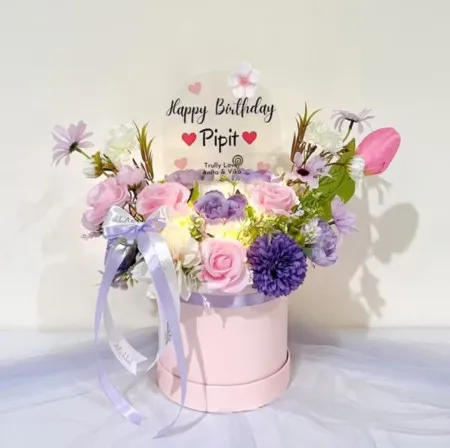 Bloom Box Akrilik Ucapan Ulang Tahun Padang Lawas